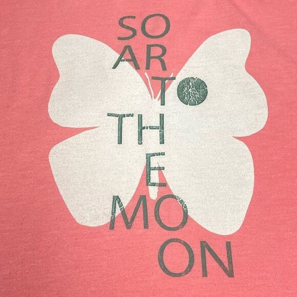 GAP Peach Pink Butterfly Moon Graphic Tee - Picture 1 of 6